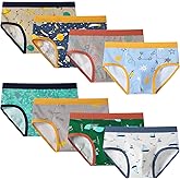 Hbhpov Boys Underwear, Toddler Boys Briefs 8 Pack Baby Kids Cotton Underpants 3-10 Years