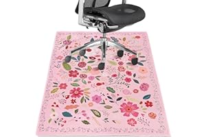 WRUZBXCN Office Chair Mat for Hardwood Floor 48"X 60" Office Rugs for Rolling Chairs Computer Desk Chair Non-Slip Boho Floral Protector Mats for Hard Floor & Tile Floor Decor