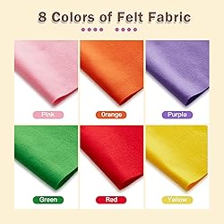 HaoFeiJH Felt Sheets - 6PCS Soft Felt Squares