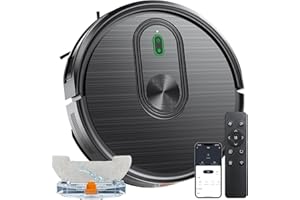 XIEBRO Robot Vacuum and Mop Combo, 2 in 1 Vacuuming & Mopping Robot with Schedule, App/Bluetooth/Voice, 3200Pa Max Suction, Self-Charging Robot Vacuum Cleaner, Slim, Ideal for Pet Hair, Hard Floor, Carpet