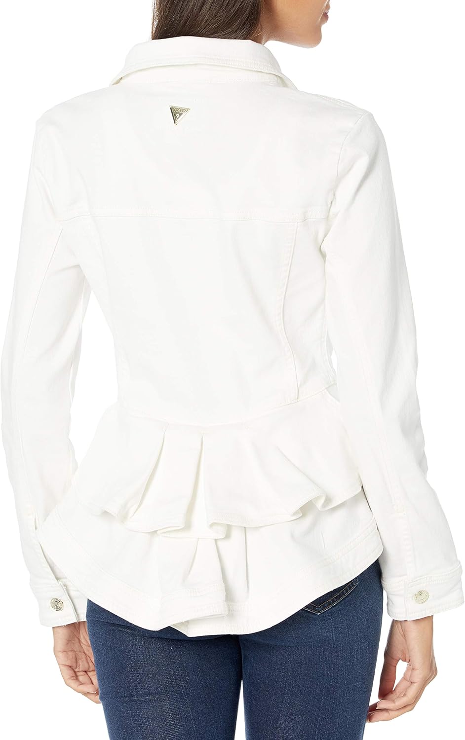 guess denim peplum jacket