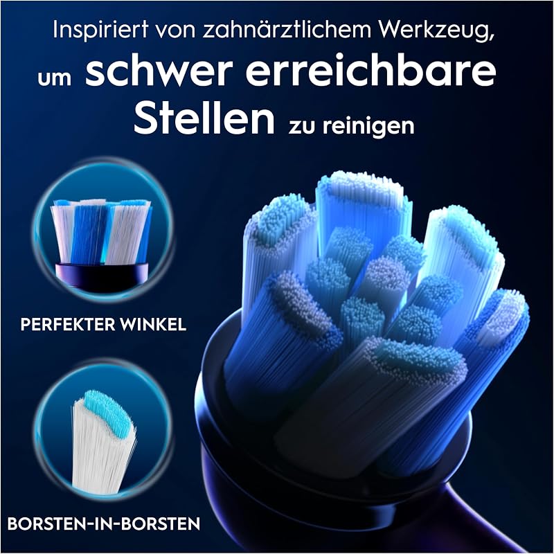 iO Aufsteckbürsten Sanfte Reinigung, Schwarz, 8 Stück