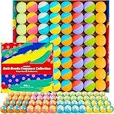 64 Pack Natural Bath Bombs Bulk Set – 8 Scents, Organic Ingredients, Long-Lasting Bubbles, Relaxing Gifts for Women & Men, Self-Care, Birthday, Christmas & Stocking Stuffers