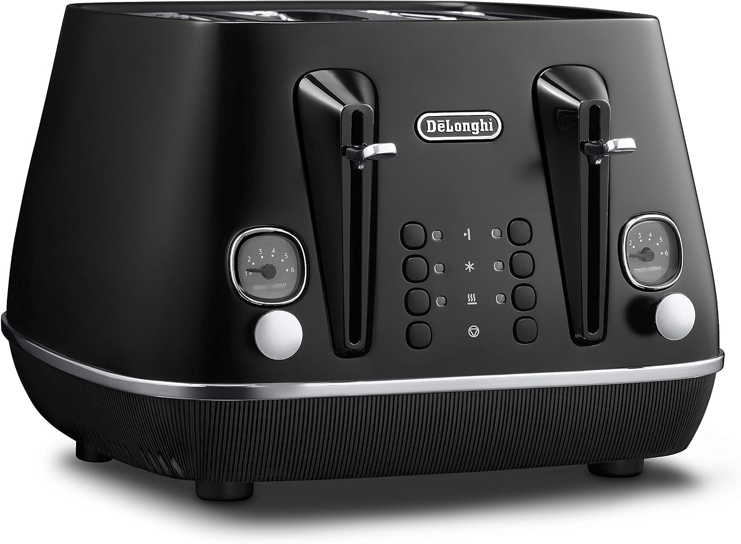 De'Longhi Distinta X CTIN4003.BK Designer 4 Slice Toaster, Variable Browning Control, Reheat/Defrost/Bagel Function -Black - Image 3