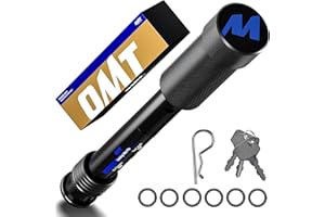 Orion Motor Tech Locking Hitch Pin, Fits 2" Receiver with 5/8" Diameter Hitch Pin Lock, Anti-Theft Steel Hitch Pin Lock with Key for Class III IV Hitches, Anti-Rattle Trailer Hitch Pin with O-Rings