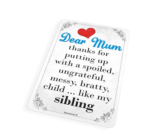 Querida mamá gracias para poner up con mi hermano Funny Cute imán ...