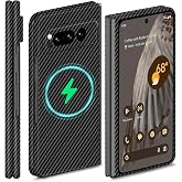 kaisenkec Slim Thin Carbon Fiber Case for Google Pixel Fold 2023 | Compatible with MagSafe, Aramid Fiber Cover with Magnetic for Pixel Fold, Matte Black