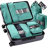 Gorilla Grip 6 Set Packing Cubes, Travel Essentials for Suitcases, Breathable Mesh Organizer Bags for Clothes Toiletries Shoe
