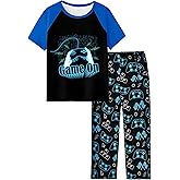Fiodrimy Boys Pajamas Little Big Boys Short Sleeves and Pants Pajamas 2-Piece Pjs Set Kids Sleepwear Size 8-14