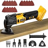 NATBEESY Oscillating Tool Compatible with Dewalt 20V Battery (NO Battery) | Cordless Brushless Multi Tool,6 Variable Speed, 21000 OPM, Quick Blade Change, for Wood, Metal, Drywall Cutting