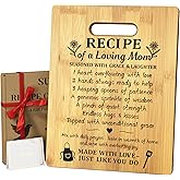 SURDOCA Mom Cutting Board from Daughter & Son, Cute Kitchen Gift with Gift Box & Greeting Card, Ideal for Mothers Day Birthday