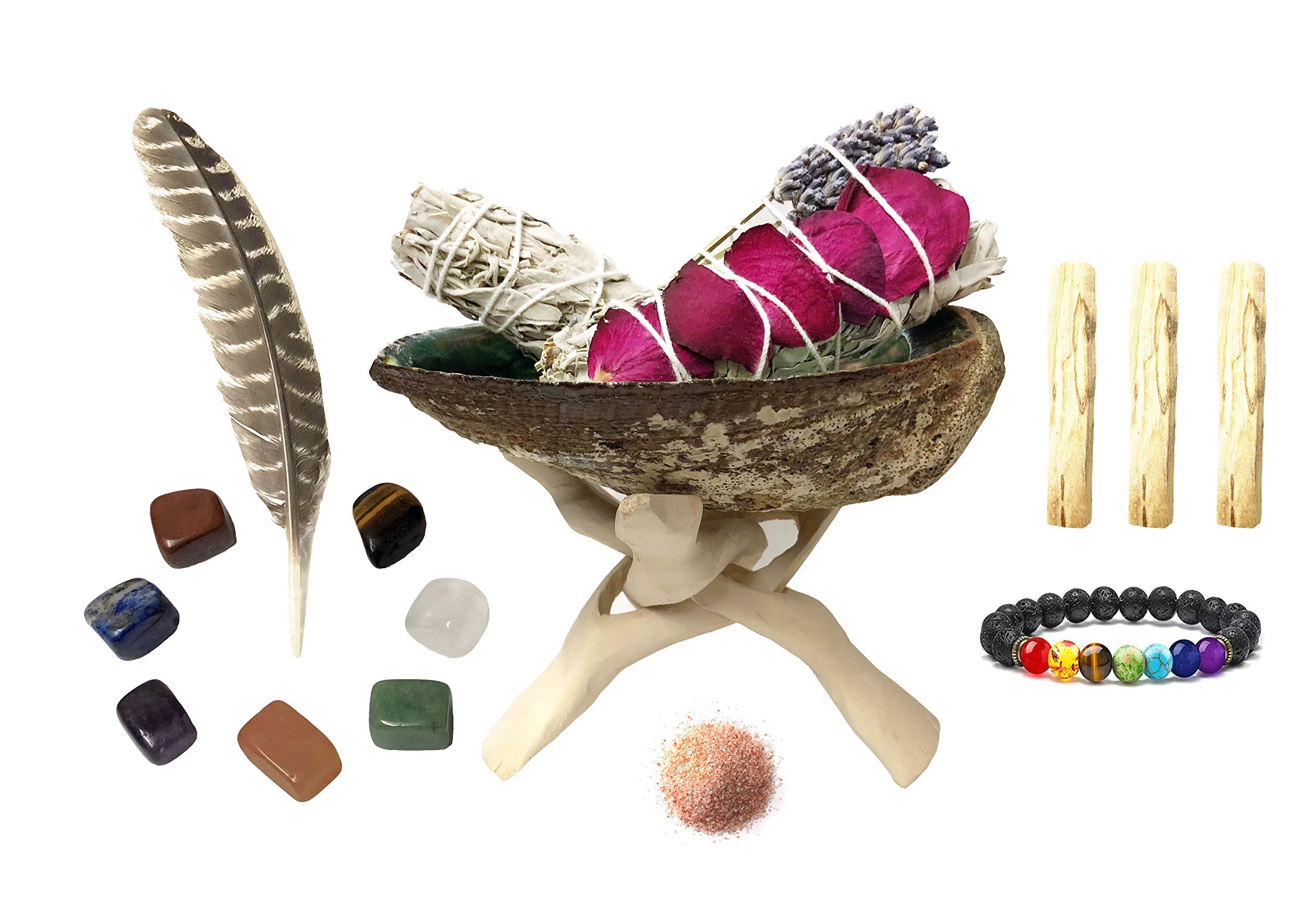 TOMOKO White Sage Smudge Product (Chakra Healing Kit), Healing, Purifying, Meditating, Incense & Cleansing!