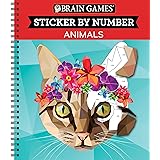 Brain Games - Sticker by Number: Animals (28 Images to Sticker)