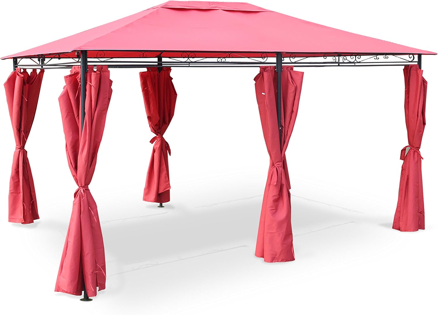 Alices Garden Pergola con toldo 3x4m - Rojo - NICAE