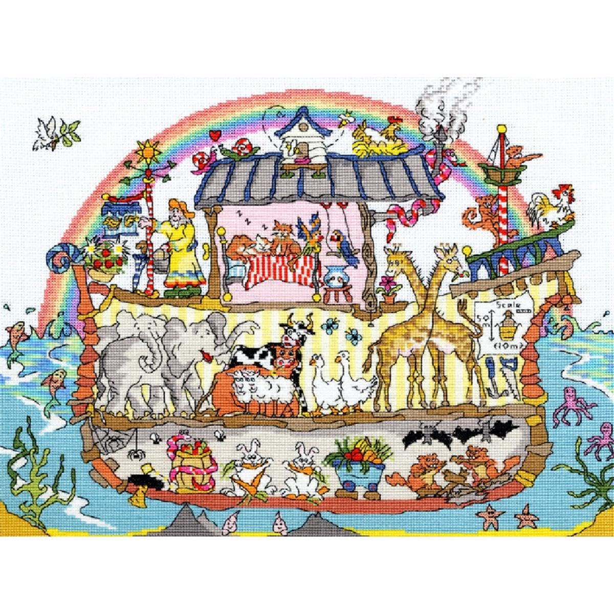 Bothy Threads Cross Stitch Kit - Cut Thru' Noah’s Ark