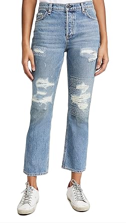 women's high rise straight jeans