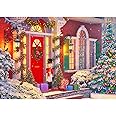 Springbok Christmas House 500 Piece Jigsaw Puzzle - Perfect Family Holiday Puzzle of a Cozy Winter Scene and Christmas Lights