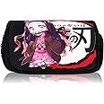 Roffatide Anime Demon Slayer Makeup Bag Zipper Pen Pouch Small Cosmetic Bags