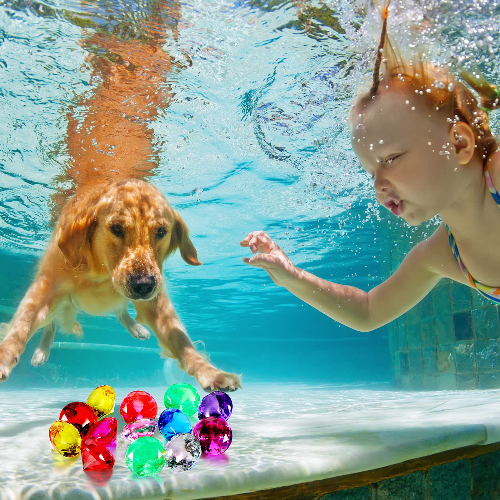 Zomiboo 16 Pcs Acrylic Diamond Large Gems Pirate Round Treasure Toy Gems Treasure Round Gemstones Acrylic Diamond Shaped Gemstones for Home Table Vase Fillers Party Decor (Multicolor)