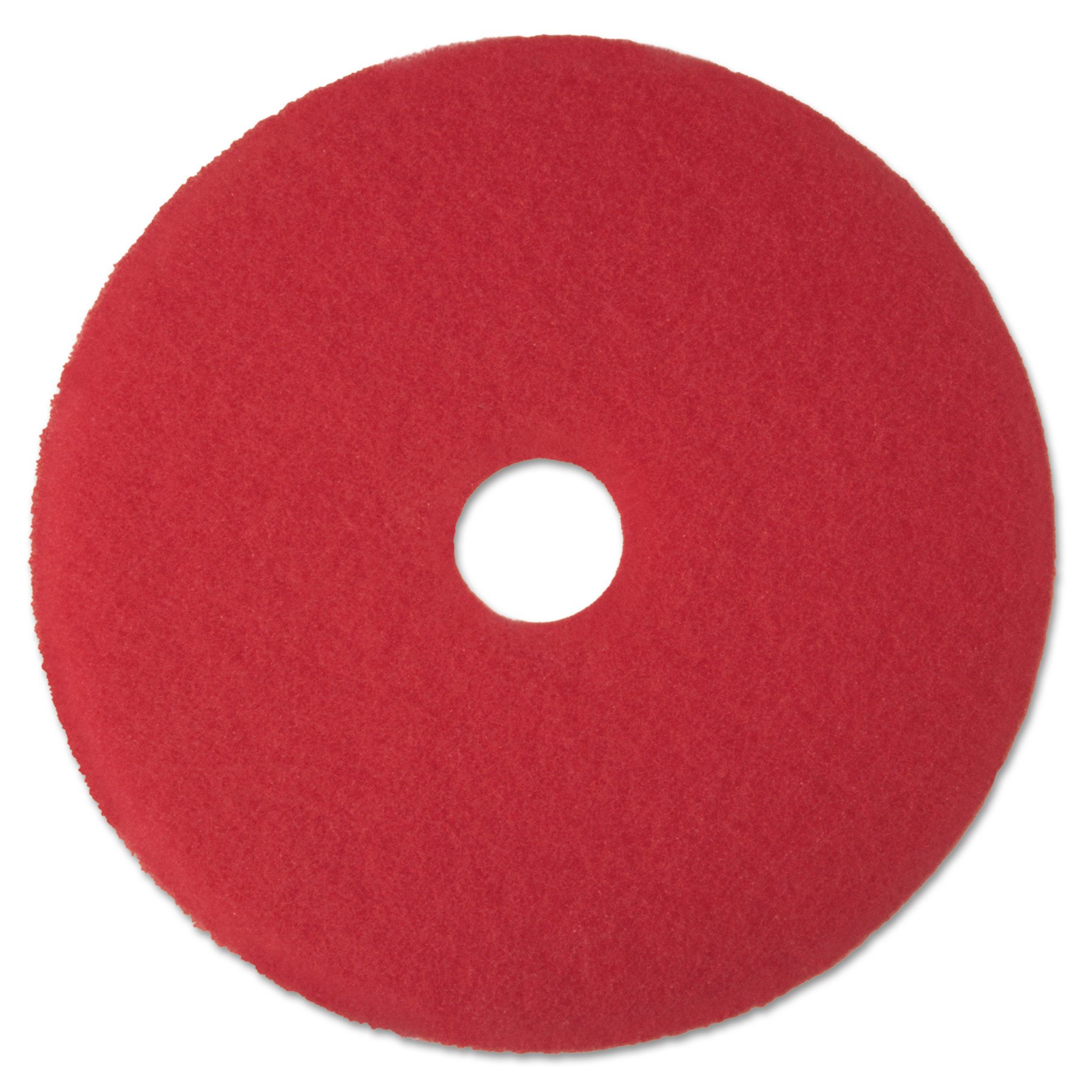 3M Buffer Floor Pad 5100, Red, 19", Removes