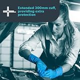 UNIGLOVES PRO.TECT Blue Nitrile Gloves Large Box of 100 Extended Cuff view 8
