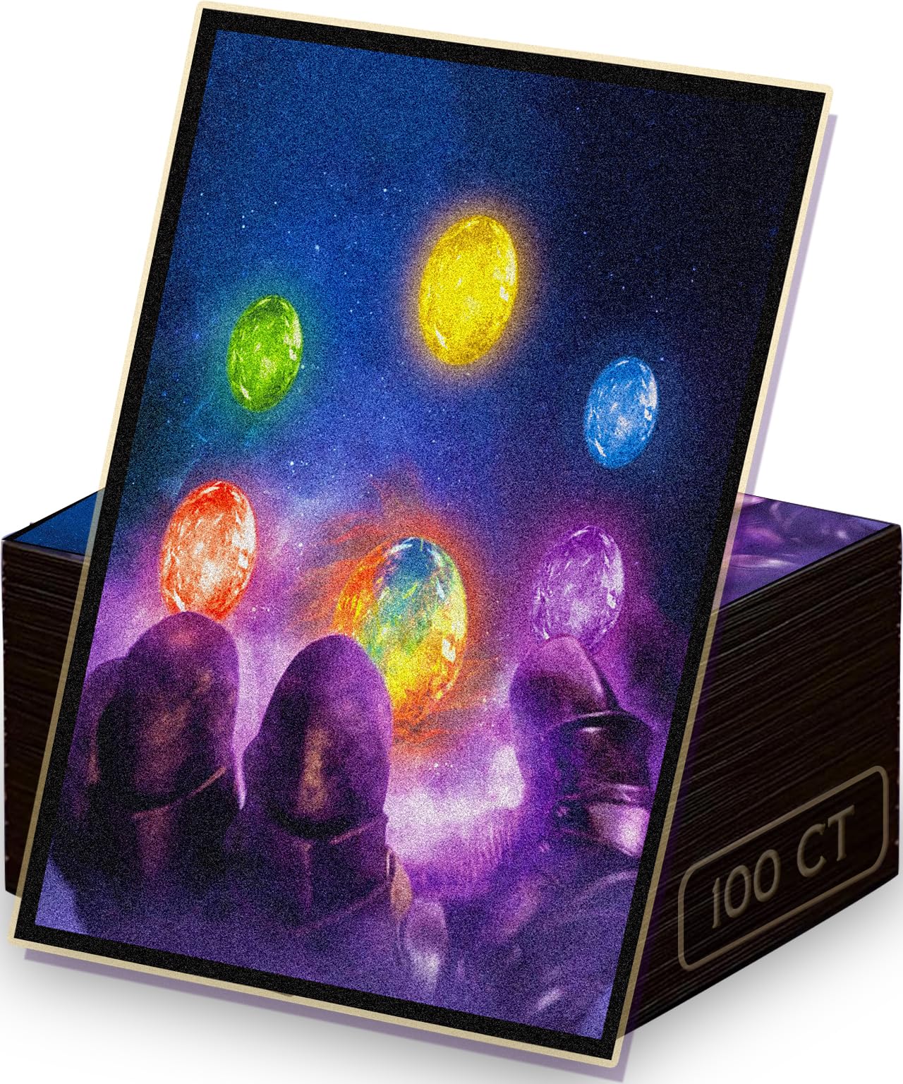 Photo 1 of 100 CT MTG Card Sleeves (The Infinity) Art Sleeve Deck Protector, Matte Back & Clear Front,Smooth Shuffle-Standard Size