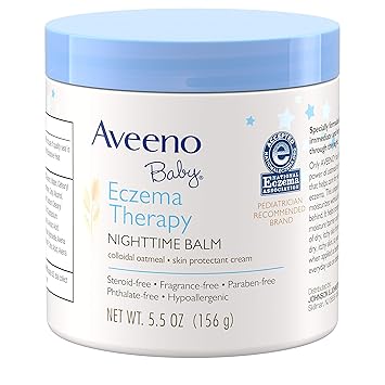 amazon com aveeno baby eczema therapy nighttime balm with natural colloidal oatmeal for eczema relief 5 5 oz beauty