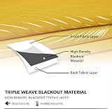 Deconovo Room Darkening Curtains Eyelet Silver Wave Foil 52x84 Mellow Yellow view 5