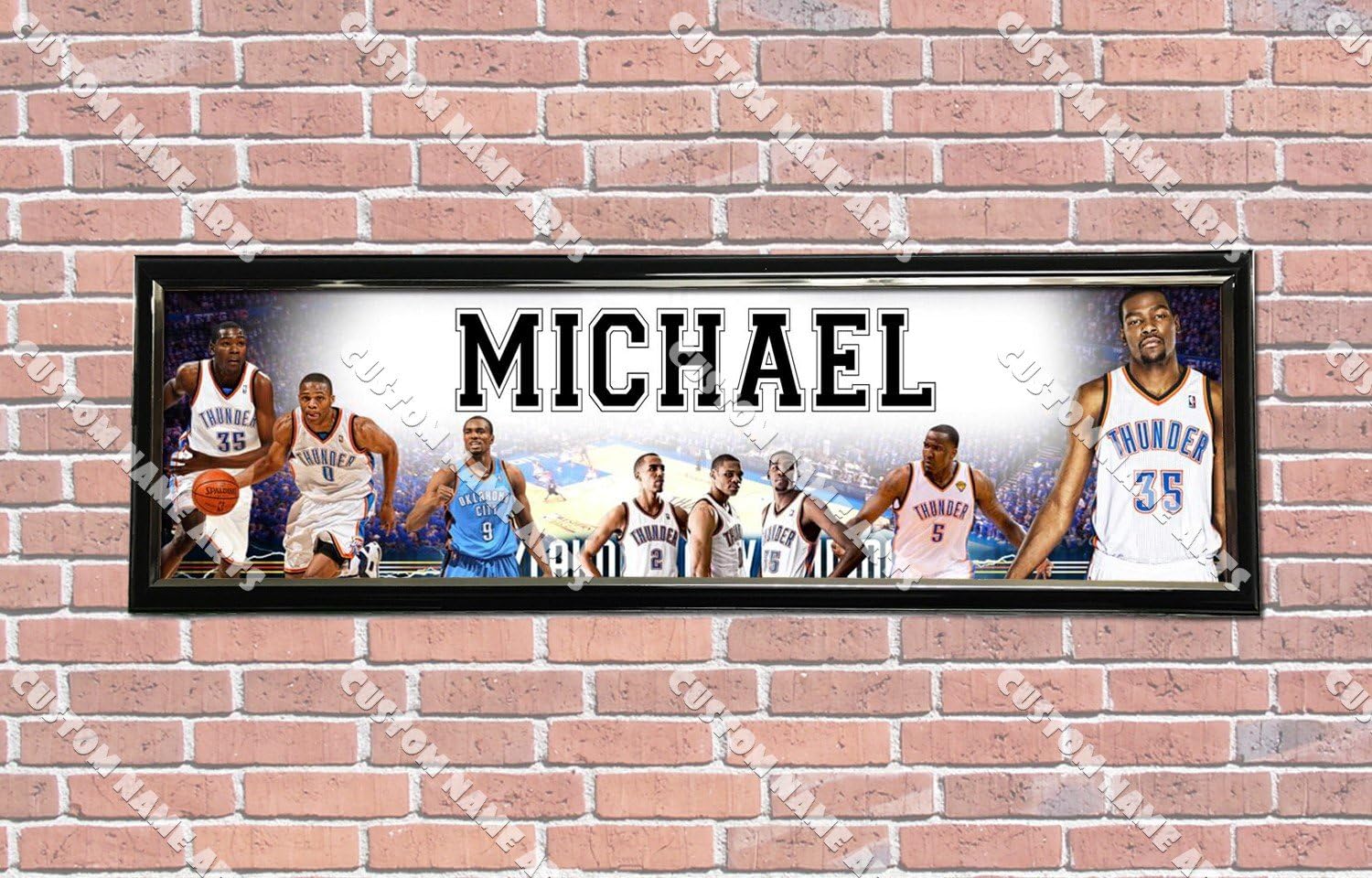Amazon Com Personalized Customized Okc Thunder Poster With Frame