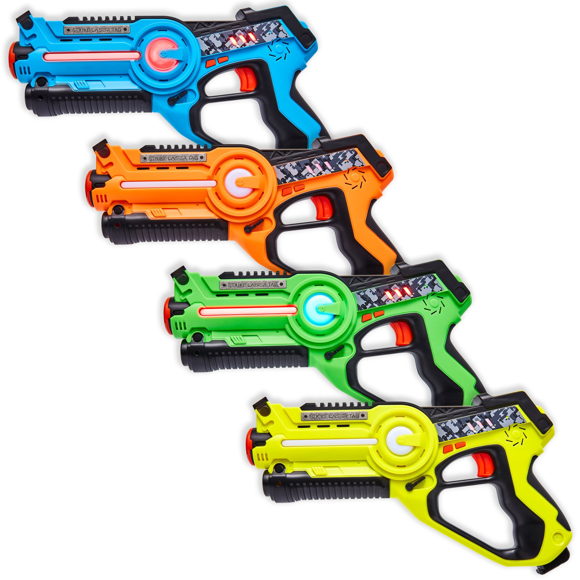 Strike Laser Tag Guns Set 4 MultiPlayer Pack & Deluxe Carry Case Kids Infrared Blaster