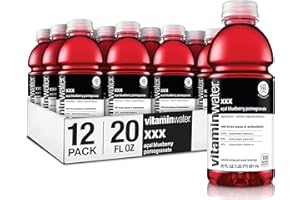 GLACEAU VITAMINWATER vitaminwater xxx, electrolyte enhanced water w/vitamins, açai-blueberry-pomegranate drinks, 20 fl oz, 12 Pack