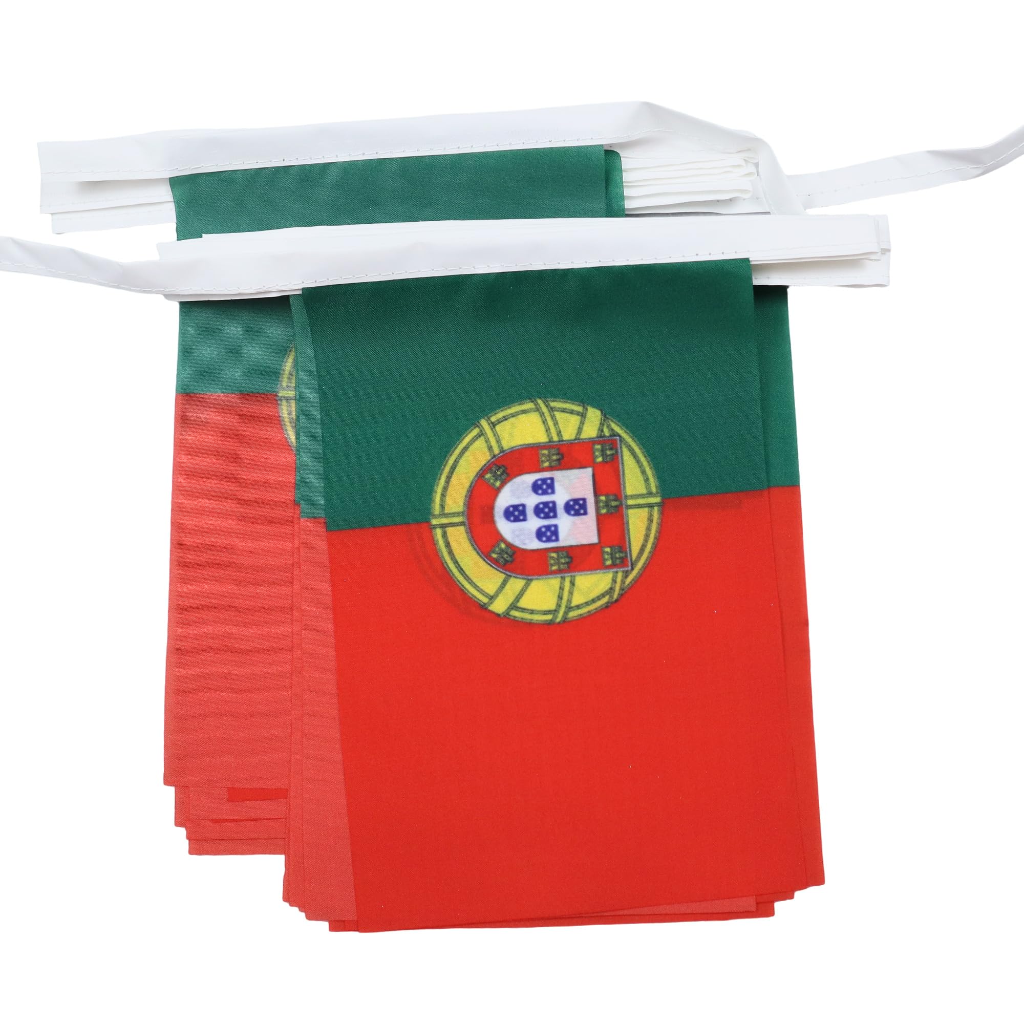 AZ FLAG Portugal Bunting Flag, 20 Ft Garland with 20 Small Portuguese Flags 8'' x 6'', 100% Polyester String Pennant, 6 meters — image 1