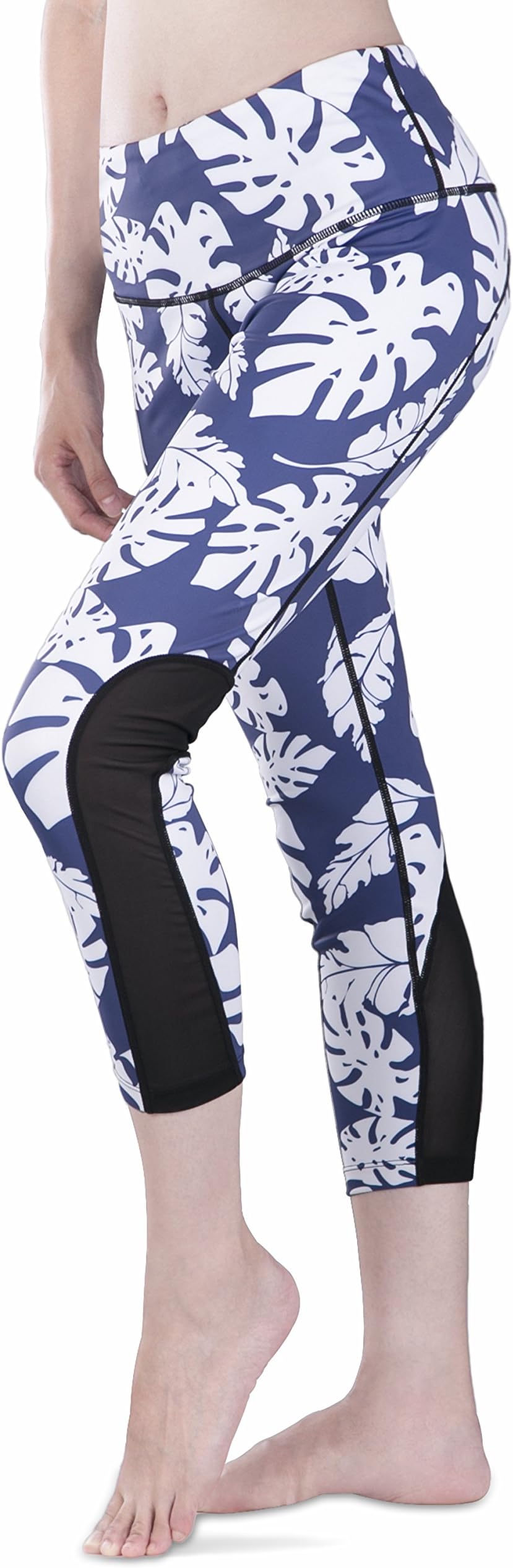 CHICMODA Yoga Pants Woman's Sport Gym Tights Mesh Ankle Leggings Zipper Pocket