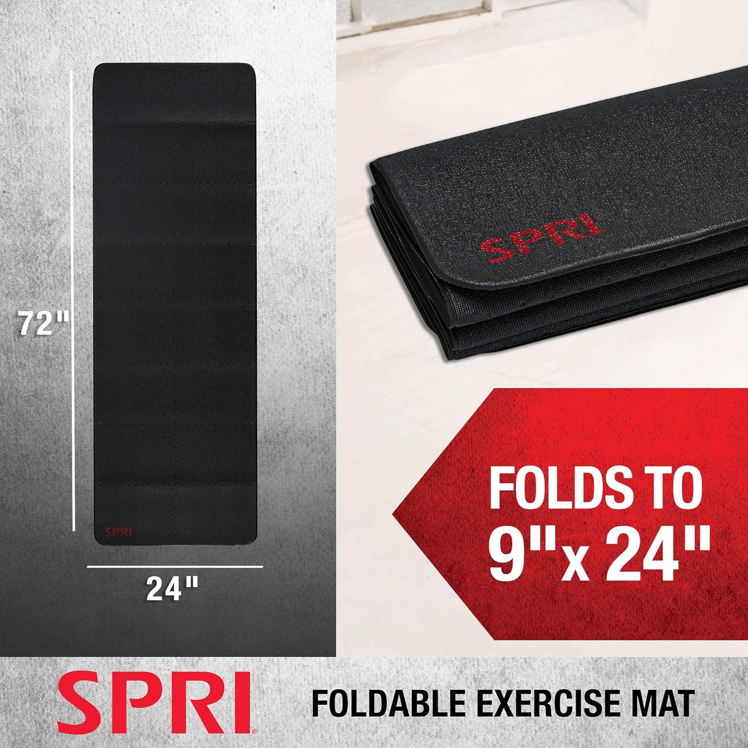 spri folding exercise mats