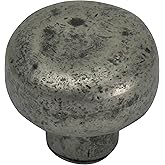 MNG Hardware 84464 Riverstone Round Knob, Large, Distressed Pewter