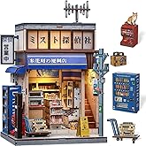 CUTEBEE Book Nook Kit - DIY Miniature House Japanese Detective Convenience Store, Dollhouse Booknook for Adults, Tiny House Bookshelf Decor 3D Wooden Puzzle Gifts (Beika-cho Convenience Store)