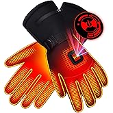 Spring Electric Rechargeable Battery Heated Gloves - Waterproof Touchscreen for Outdoor Sports, Hiking, Skiing, Running, Work