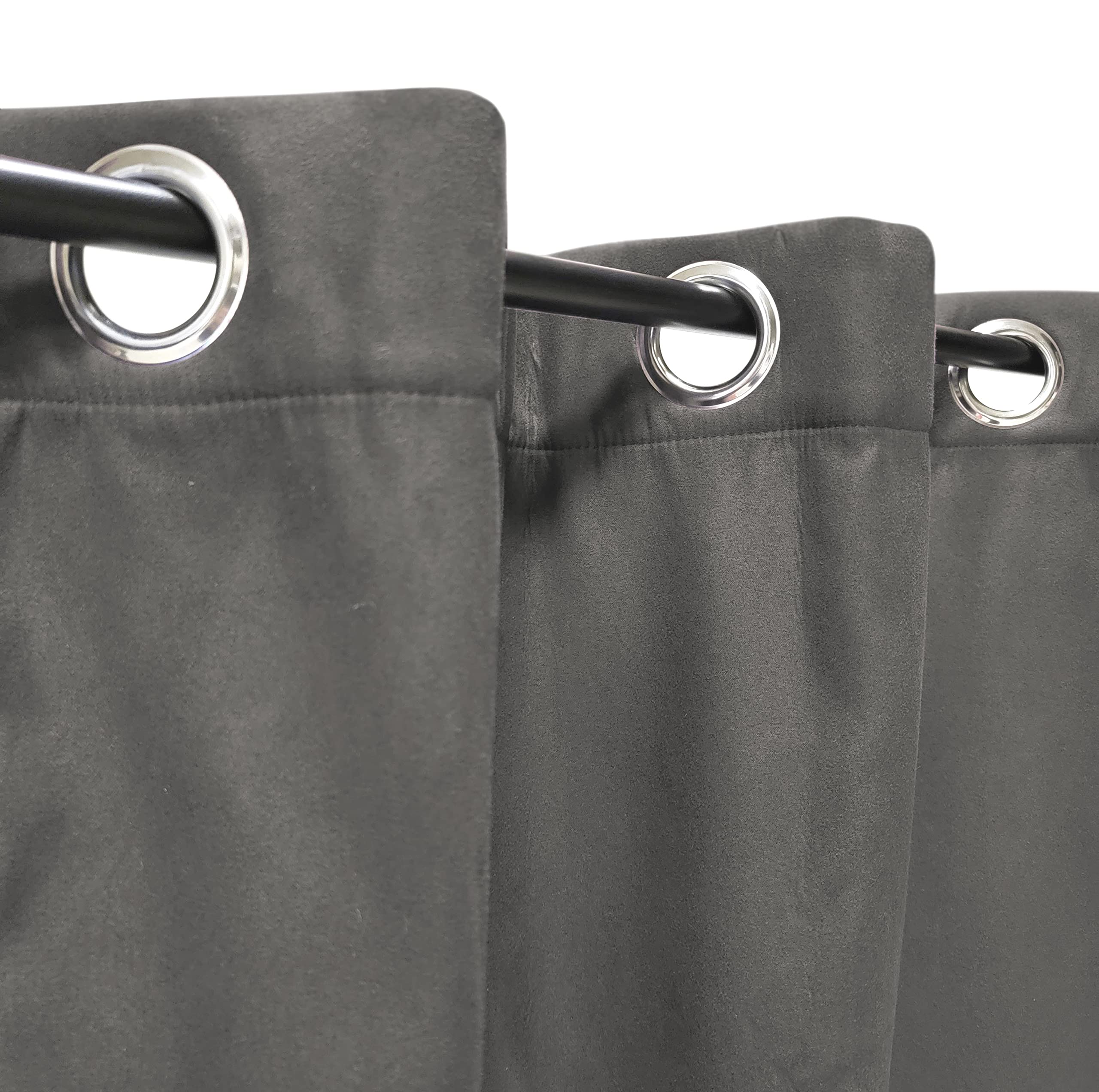 Atout Ciel Thermal Blackout Curtain with Eyelets 140 x 240 cm Anthracite Ready to Hang