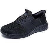 Skechers Men's Garner Newick Sneaker | Casual, Slip-ins, Air-Cooled Memory Foam, Goga Mat Arch, Vegan