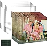 Qunclay 12 Set 5 x 7 Acrylic Picture Frames for Wall with Tape Frameless Picture Display Acrylic Frames Double Sided Transparent Frame for Home School Office