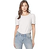 Sugar Lips Women's Beating Hearts Puff Sleeve Knit Top