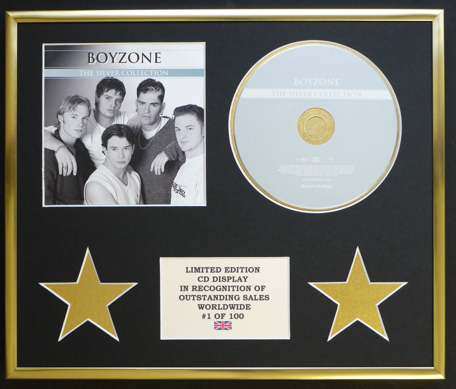 BOYZONE/CD DISPLAY/LIMITED EDITION/COA/THE SILVER COLLECTION