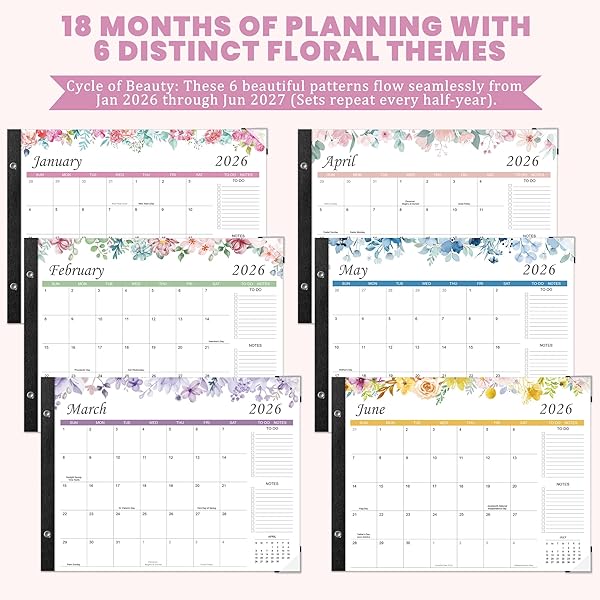 DESK CALENDAR 2026-2027 – 22″ X 17″ LARGE DESK CALENDAR RUNS FROM JANUARY 2026 TO JUNE 2027