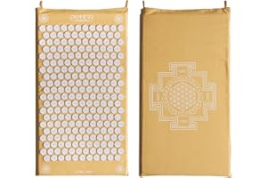 ShaktiMat Classic Acupressure Mat, Light Intensity in Yellow, Relieves Stress & Tension, Promotes Relaxation & Focus | Similar to Acupuncture, No Needles Required | FSA/HSA Eligible