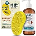 Happy Cappy Medicated Shampoo and Body Wash and Beanie Brush Bundle - Baby Dandruff Shampoo, Helps Cradle Cap and Seborrheic Dermatitis, Fragrance-Free, Gentle Baby Scalp Scrubber - 2 Pieces