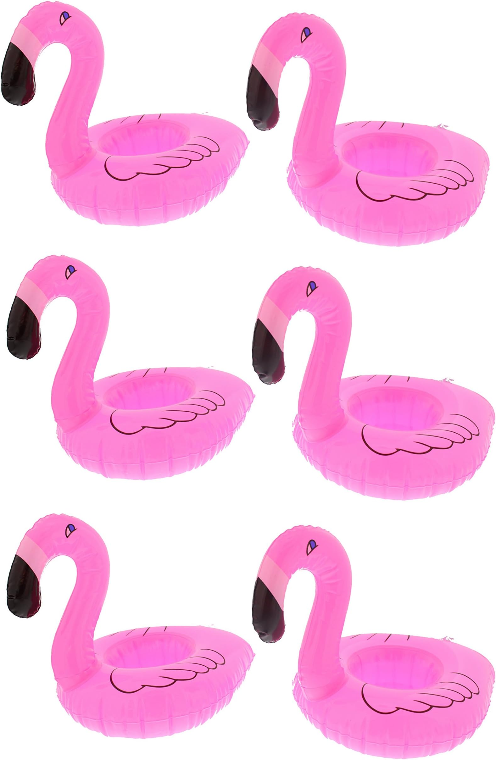 Myxx Inflatable Floatable Flamingo Drink Holders (Set of 6)