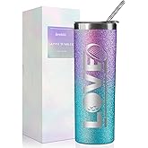 Onebttl Golf Gifts for Women - 20oz Stainless Steel Skinny Tumbler for Golf Lovers, Mom, Ladies - Birthday, Golfing, Gag Gift - Blue Purple Box Ready