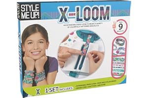 SPICEBOX Style Me Up: X-Loom, Kids DIY Bracelet Weaving, Make Up tp 9 Bracelets, Provides Hours of Creative and Enjoyable Entertainment, for Ages 8 and up