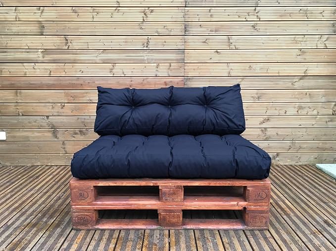 JMH Palettenkissen Palettenauflage Sitzkissen Rückenkissen Palettensofa Kissen Euro Paletten Polster MH-JC01 (120x40x10/20 cm