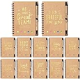 12 Set Employee Appreciation Gifts Bulk, Thank You Gift Inspirational Notebook for Team Volunteer Nurse Coworker Teacher Students, Notepad with Bamboo Pen Bulk (12, Team)